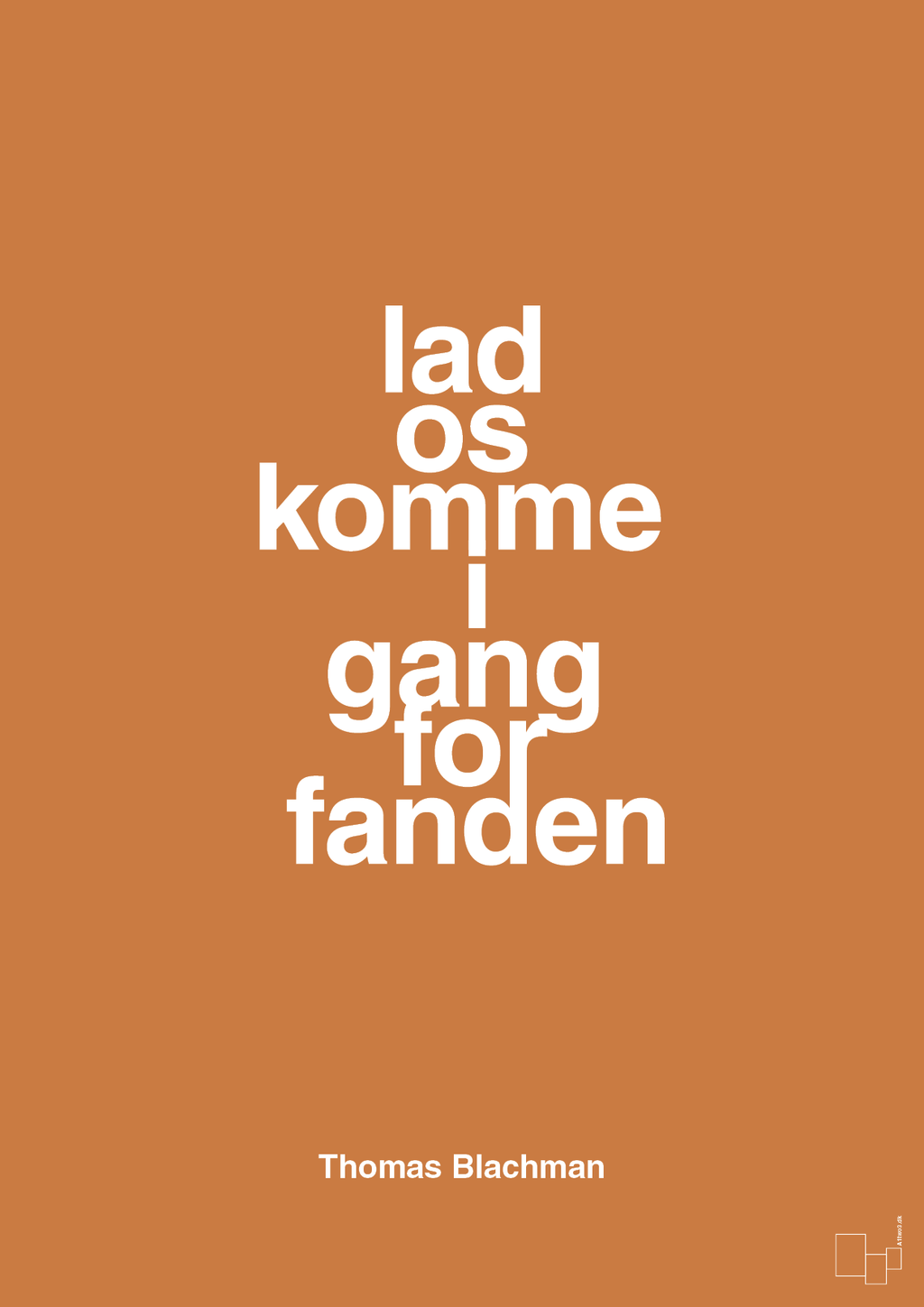 plakat: lad os komme i gang for fanden - rumba orange-Musiker-A1two3