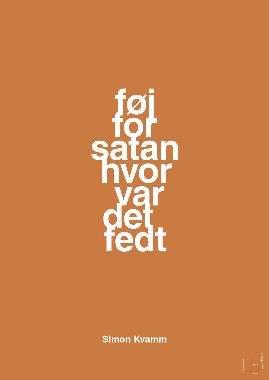 plakat: føj for satan hvor var det fedt - rumba orange-Musiker-A1two3