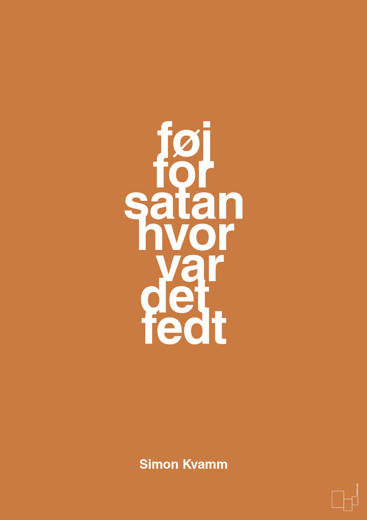 plakat: føj for satan hvor var det fedt - rumba orange-Musiker-A1two3