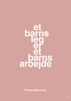 plakat: et barns leg er et barns arbejde - bubble shell-Musiker-A1two3