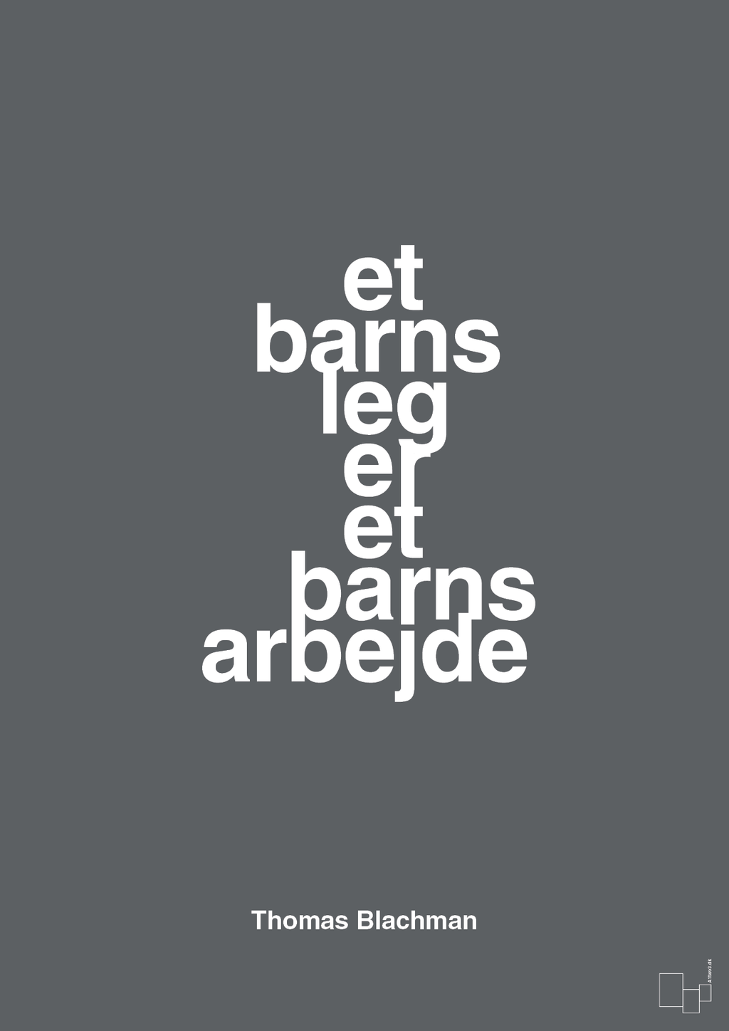 plakat: et barns leg er et barns arbejde - graphic charcoal-Musiker-A1two3