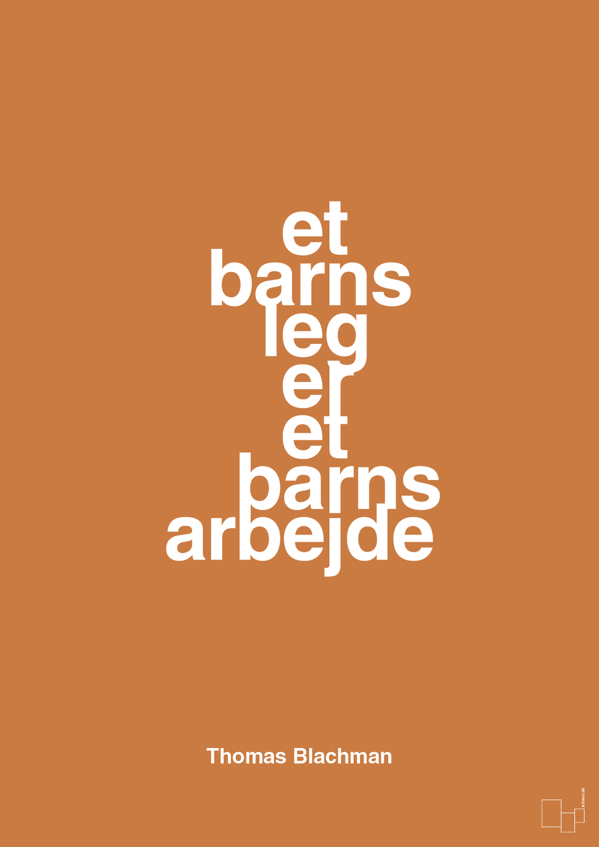 plakat: et barns leg er et barns arbejde - rumba orange-Musiker-A1two3