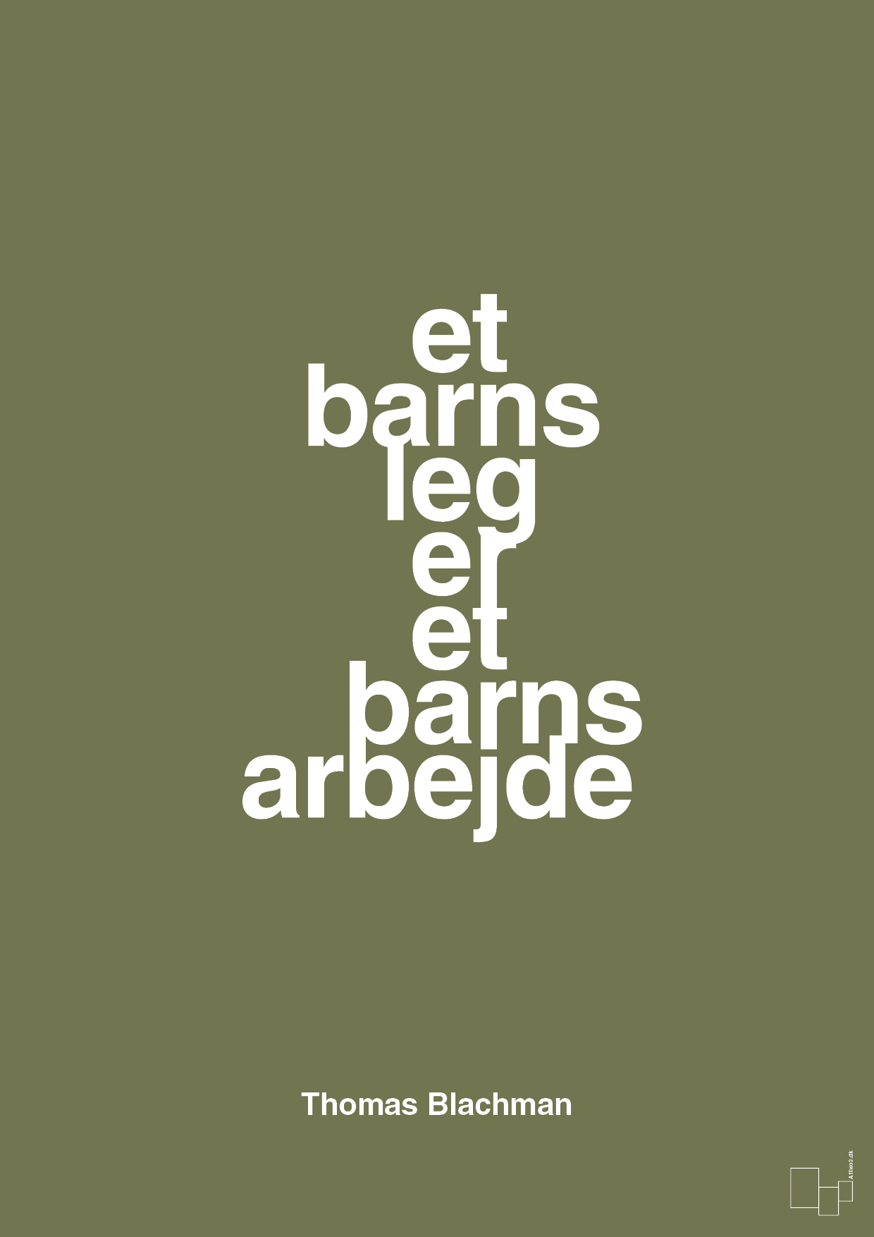 plakat: et barns leg er et barns arbejde - secret meadow-Musiker-A1two3