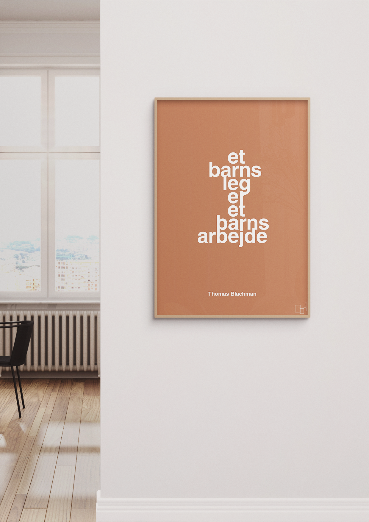 plakat: et barns leg er et barns arbejde - rumba orange-Musiker-A1two3