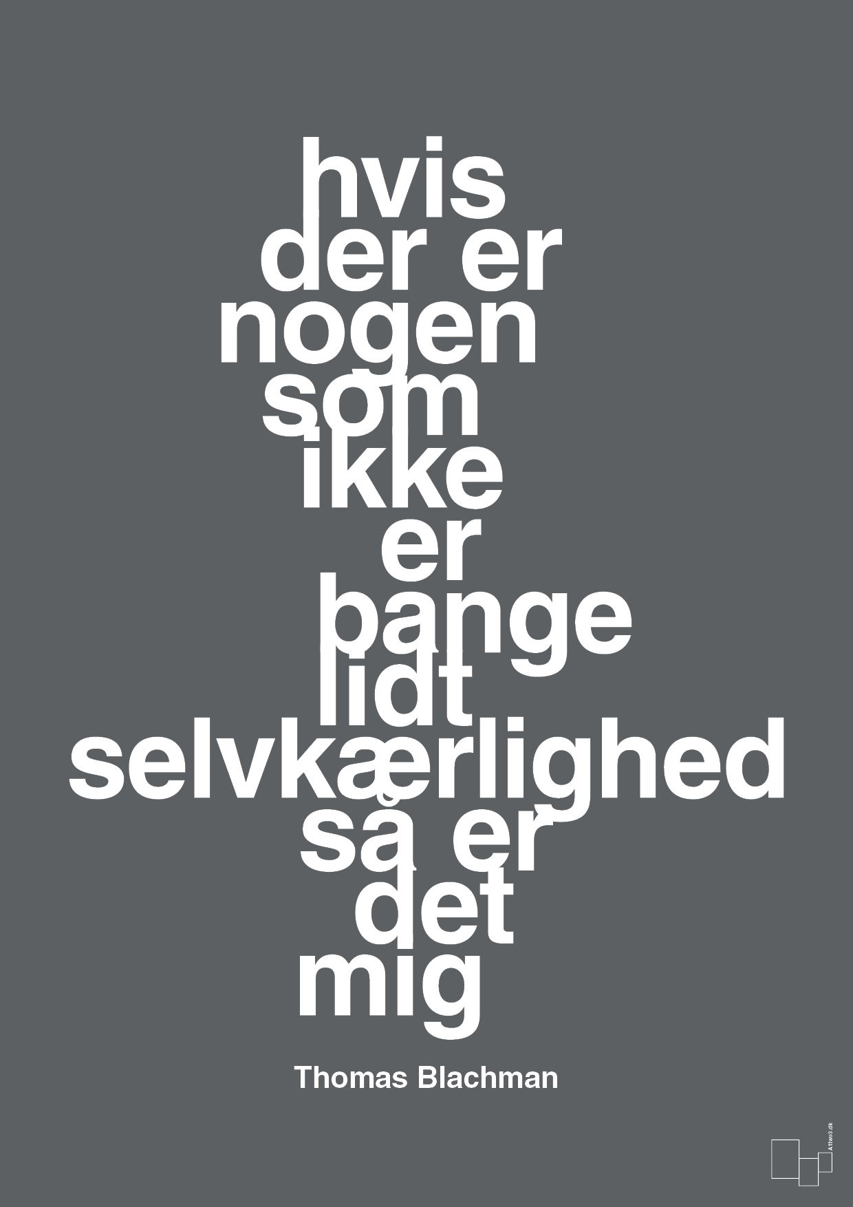 plakat: hvis der er nogen som ikke er bange for lidt selvkærlighed så er det mig - graphic charcoal-Musiker-A1two3
