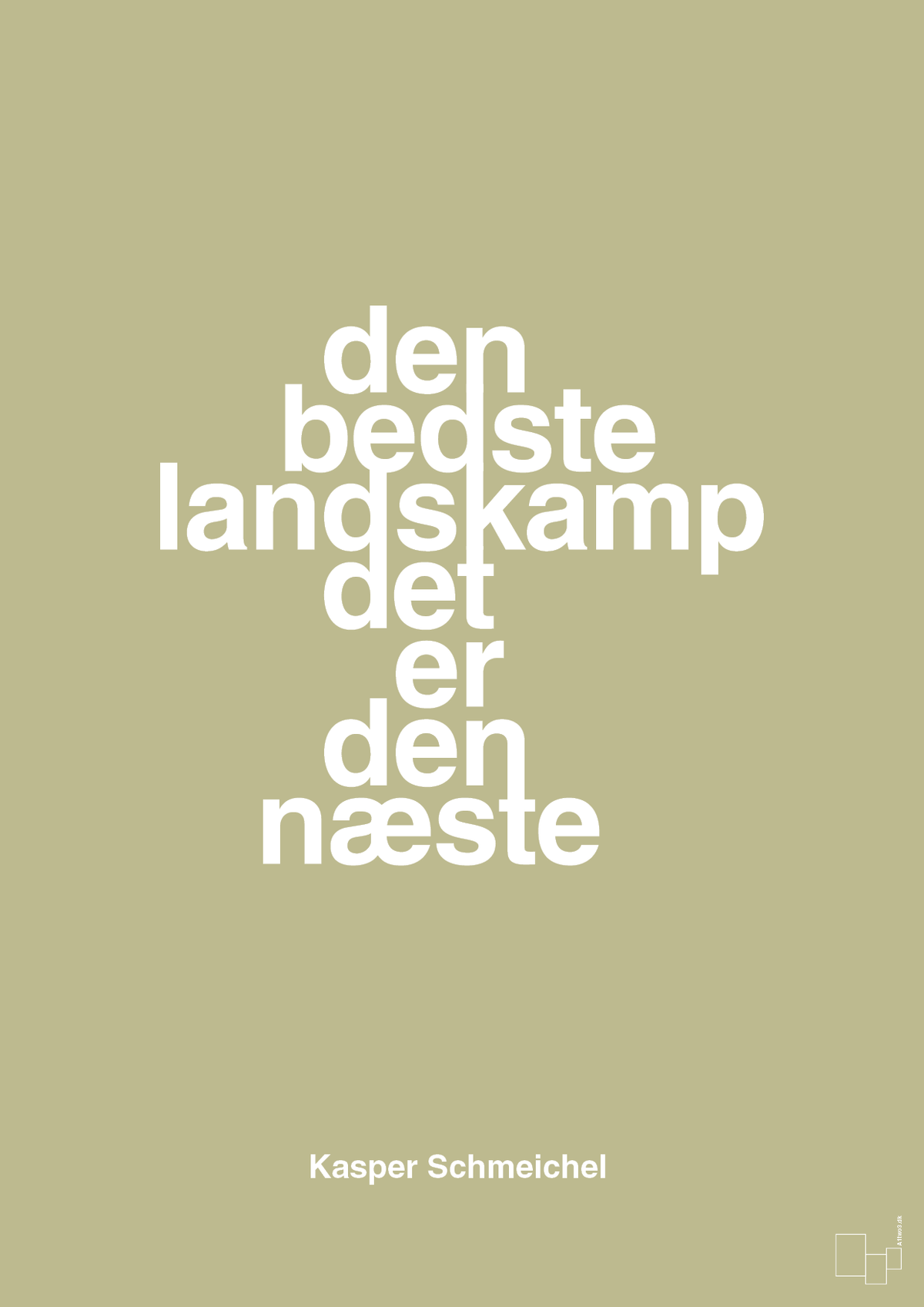 plakat: den bedste landskamp det er den næste - back to nature-Fodbold-A1two3