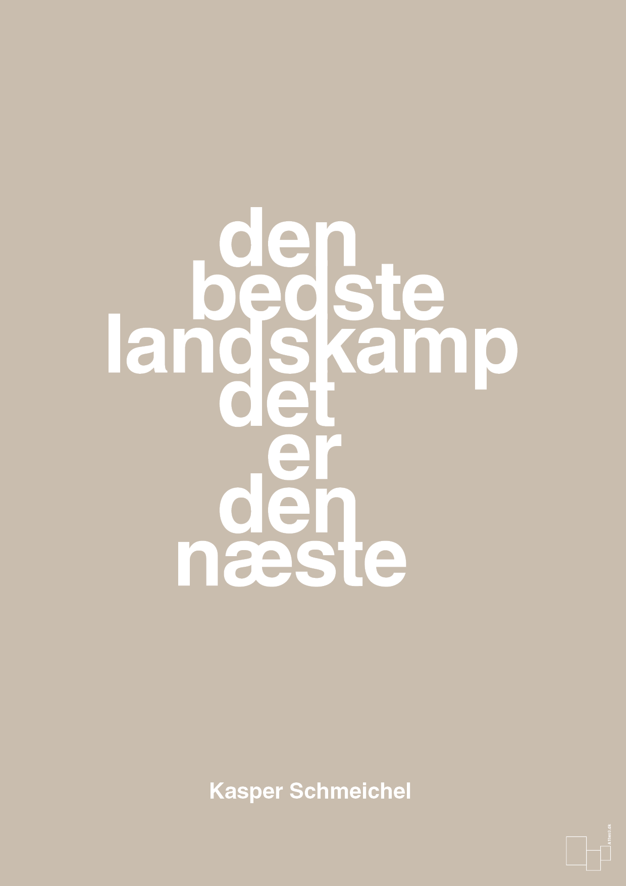 plakat: den bedste landskamp det er den næste - creamy mushroom-Fodbold-A1two3