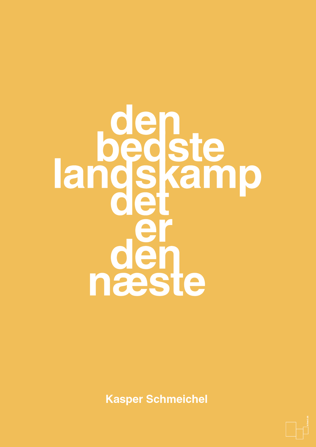 plakat: den bedste landskamp det er den næste - honeycomb-Fodbold-A1two3