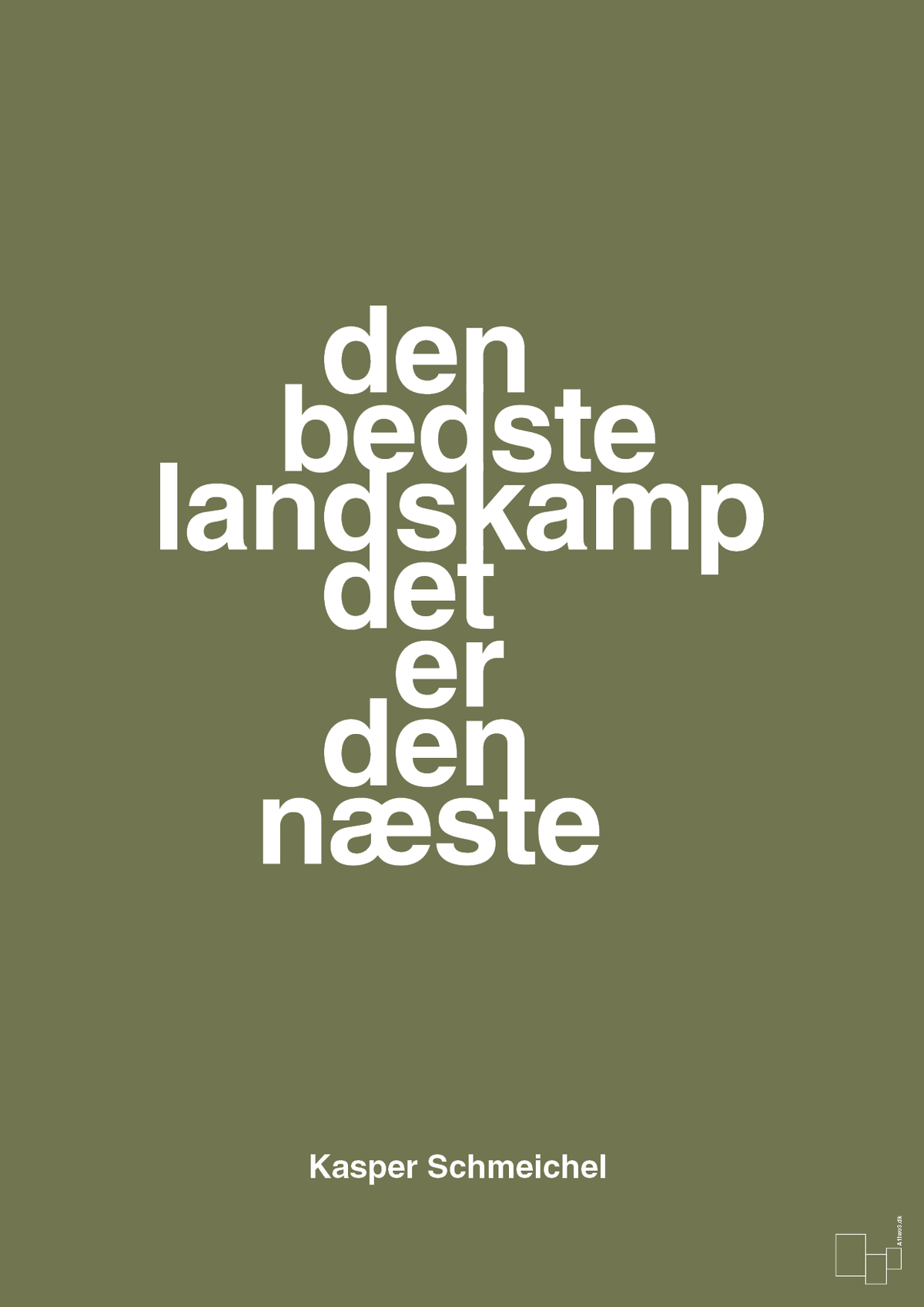 plakat: den bedste landskamp det er den næste - secret meadow-Fodbold-A1two3