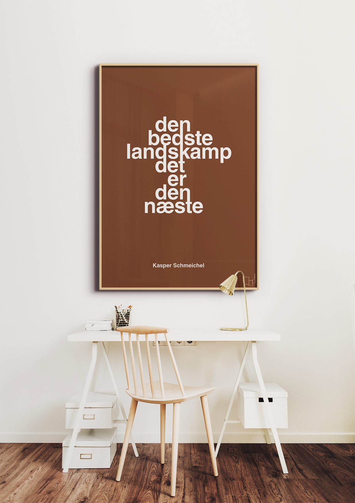 plakat: den bedste landskamp det er den næste - honeycomb-Fodbold-A1two3