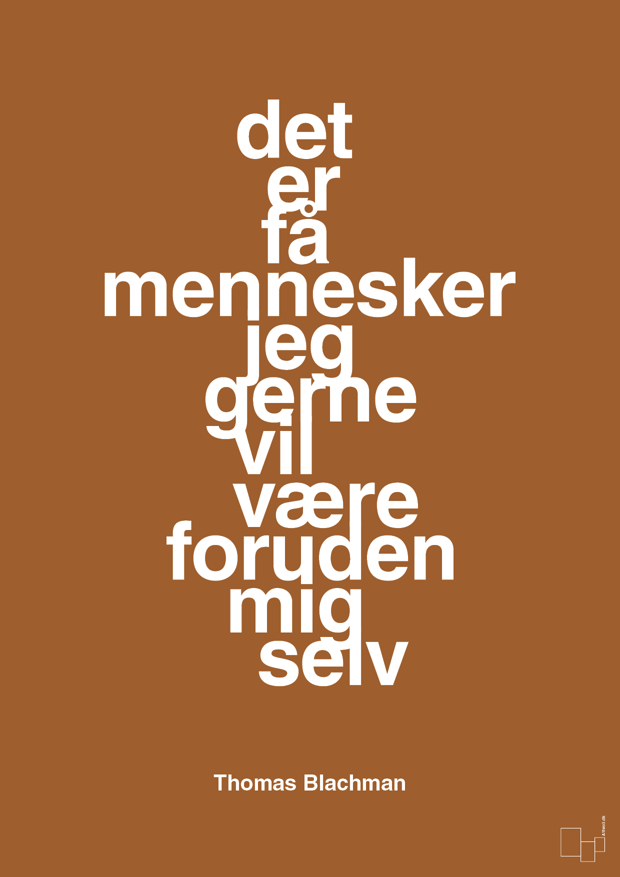plakat: det er få mennesker jeg gerne vil være foruden mig selv - cognac-Musiker-A1two3