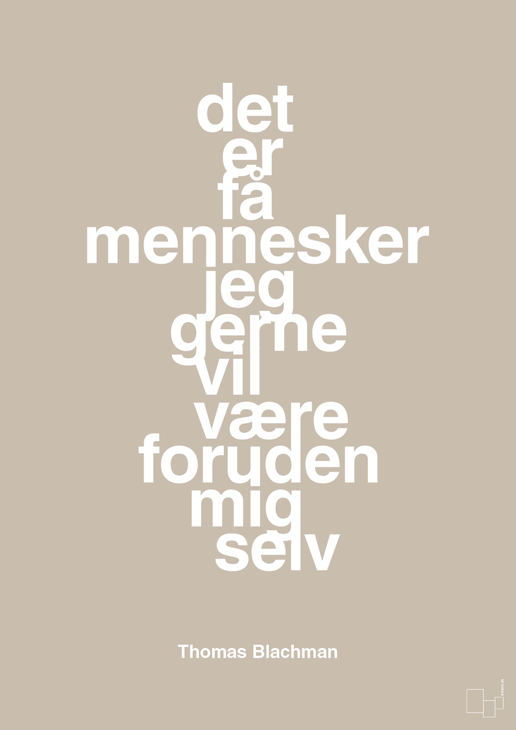 plakat: det er få mennesker jeg gerne vil være foruden mig selv - creamy mushroom-Musiker-A1two3