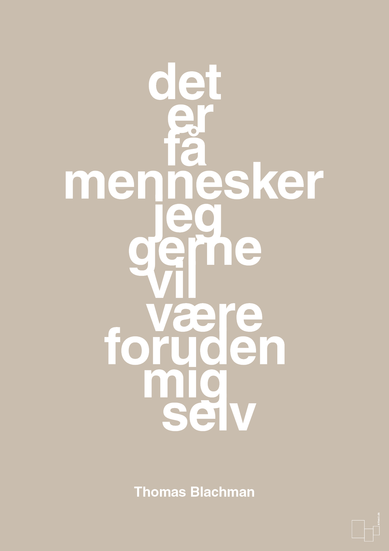 plakat: det er få mennesker jeg gerne vil være foruden mig selv - creamy mushroom-Musiker-A1two3