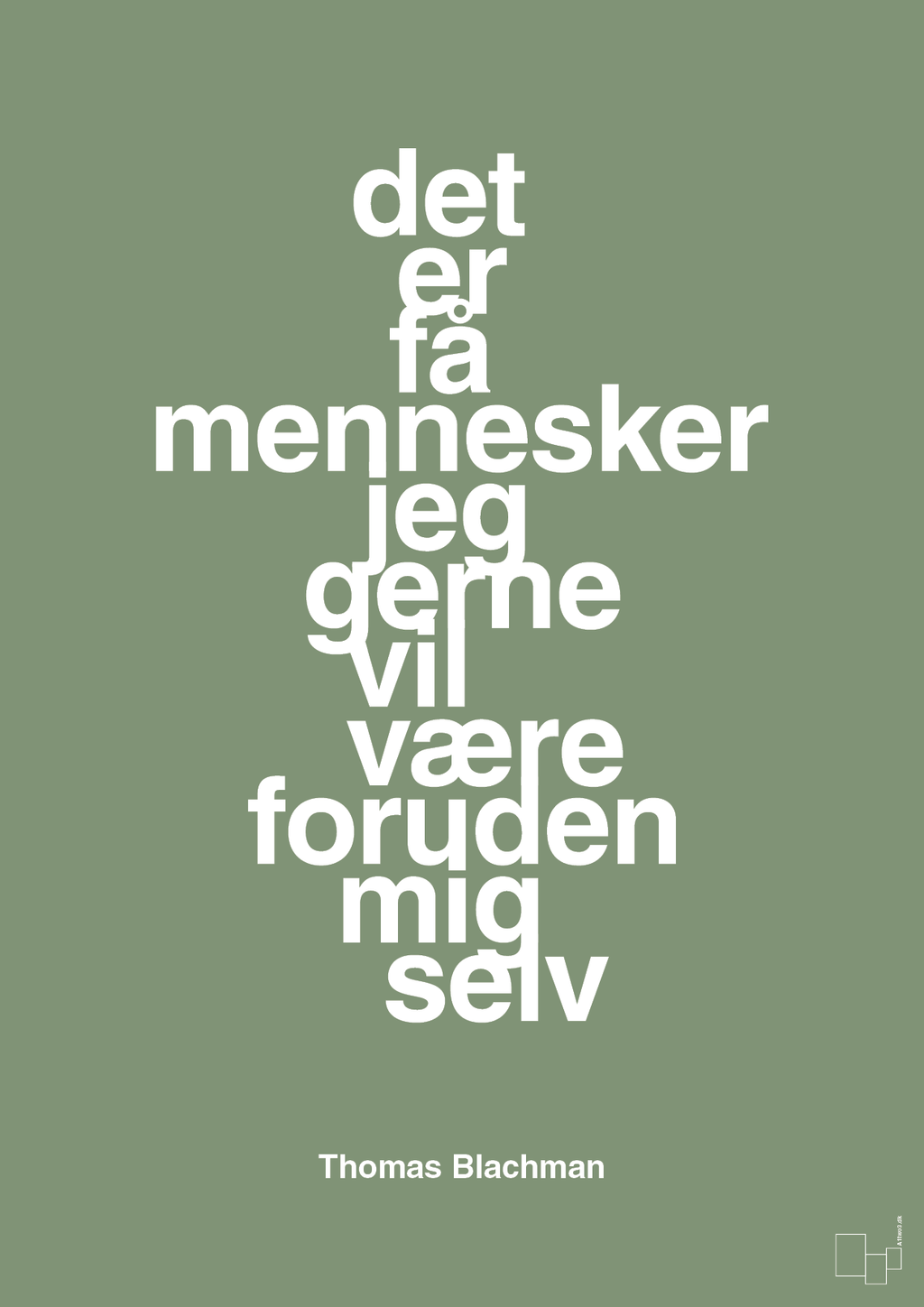 plakat: det er få mennesker jeg gerne vil være foruden mig selv - jade-Musiker-A1two3