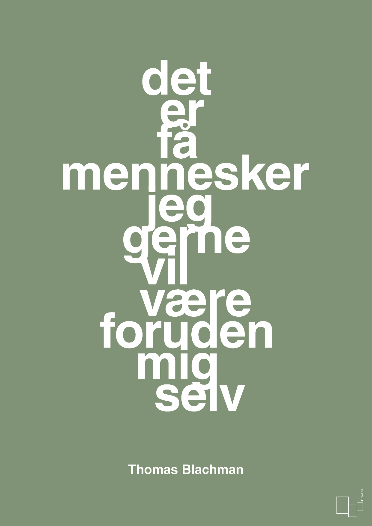 plakat: det er få mennesker jeg gerne vil være foruden mig selv - jade-Musiker-A1two3