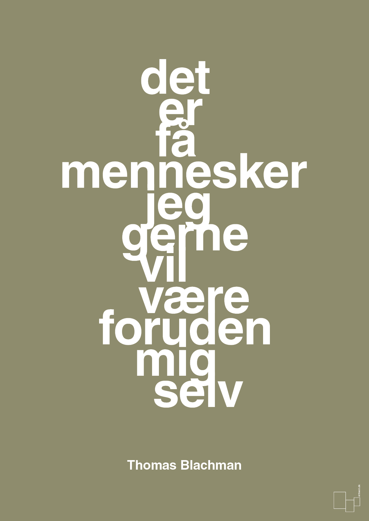 plakat: det er få mennesker jeg gerne vil være foruden mig selv - misty forrest-Musiker-A1two3