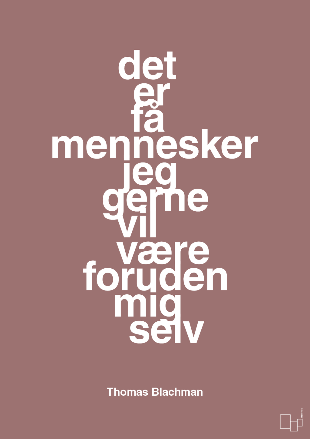 plakat: det er få mennesker jeg gerne vil være foruden mig selv - plum-Musiker-A1two3
