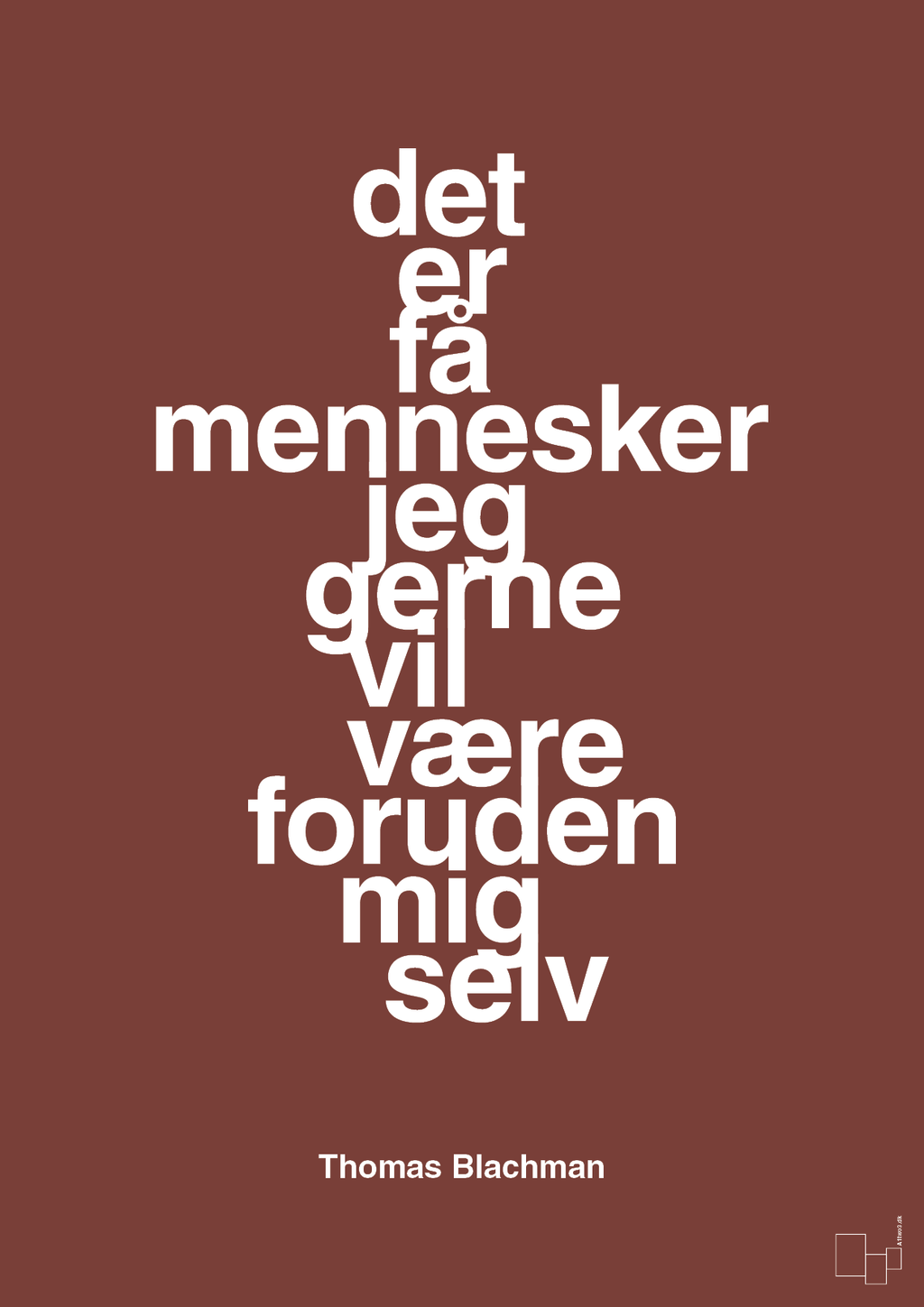 plakat: det er få mennesker jeg gerne vil være foruden mig selv - red pepper-Musiker-A1two3
