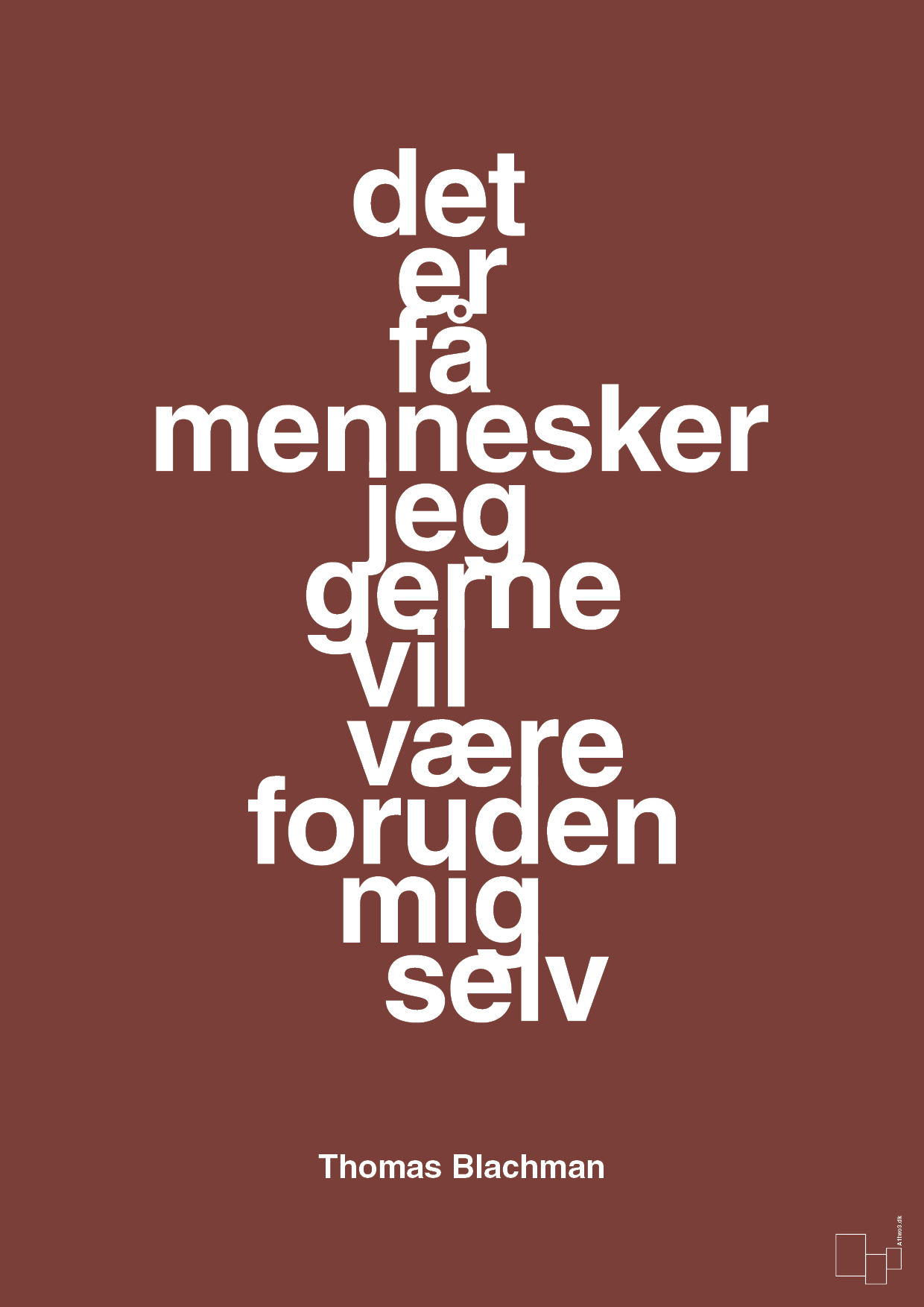 plakat: det er få mennesker jeg gerne vil være foruden mig selv - red pepper-Musiker-A1two3