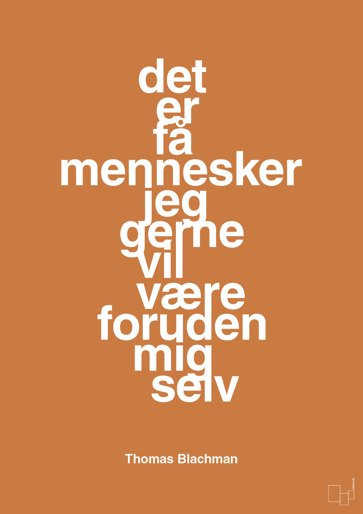 plakat: det er få mennesker jeg gerne vil være foruden mig selv - rumba orange-Musiker-A1two3