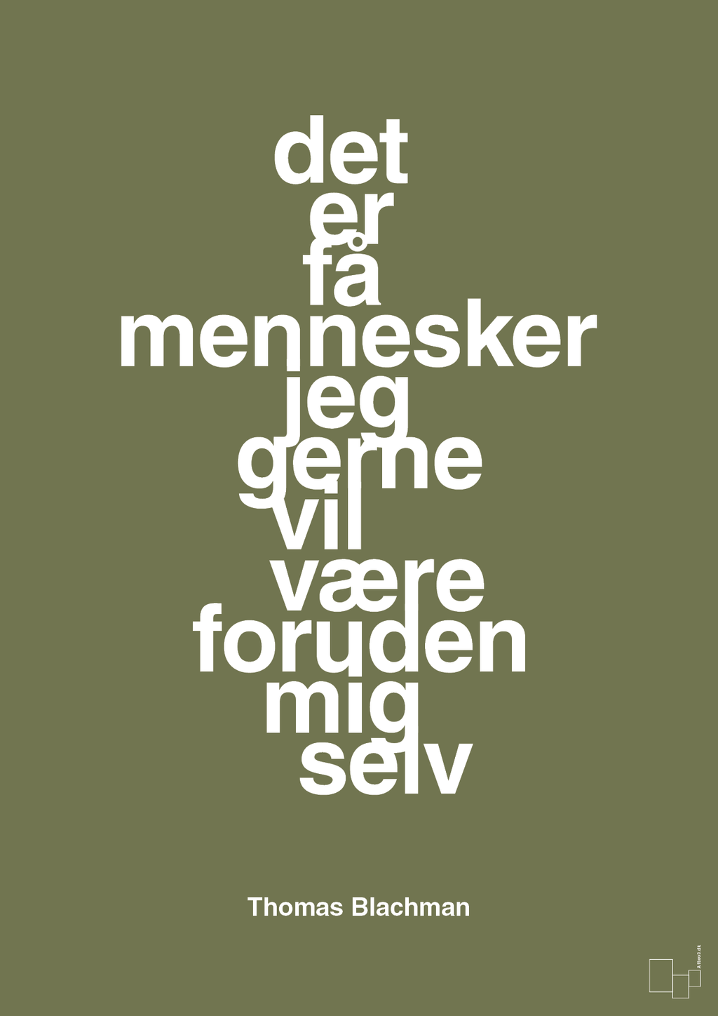 plakat: det er få mennesker jeg gerne vil være foruden mig selv - secret meadow-Musiker-A1two3