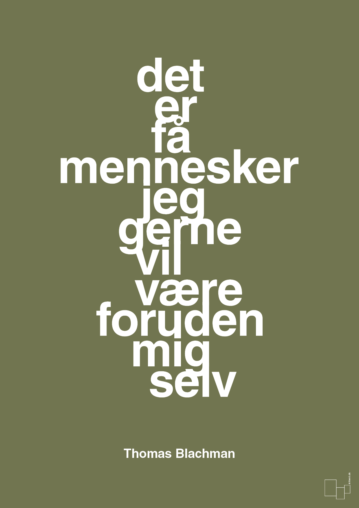 plakat: det er få mennesker jeg gerne vil være foruden mig selv - secret meadow-Musiker-A1two3