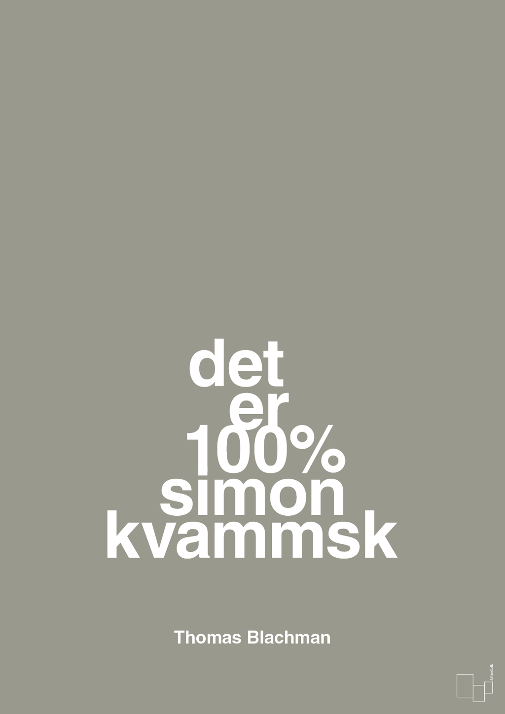 plakat: det er 100% simon kvammsk - battleship gray-Musiker-A1two3