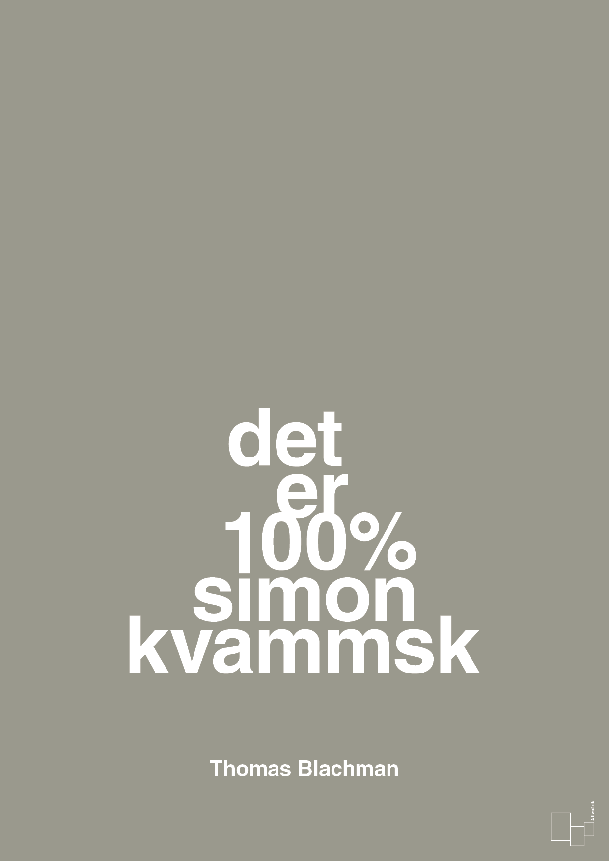 plakat: det er 100% simon kvammsk - battleship gray-Musiker-A1two3