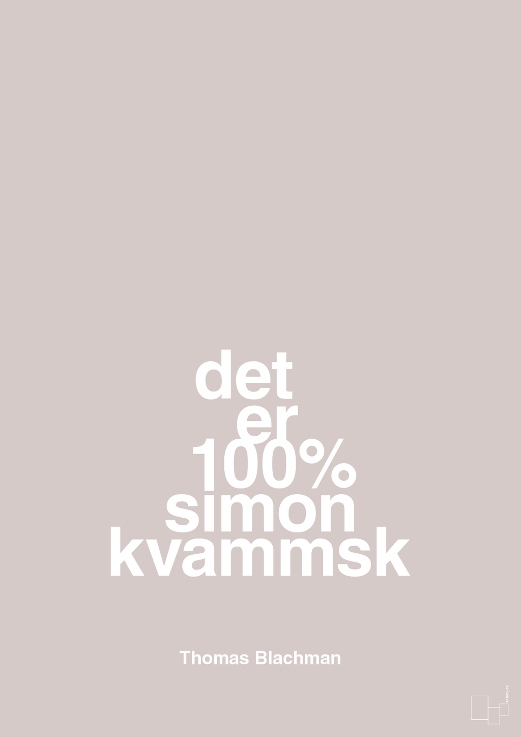 plakat: det er 100% simon kvammsk - broken beige-Musiker-A1two3