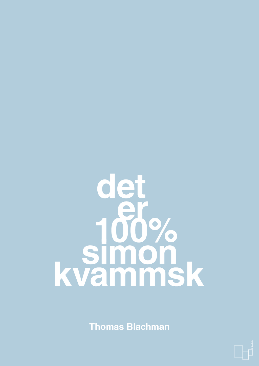 plakat: det er 100% simon kvammsk - heavenly blue-Musiker-A1two3