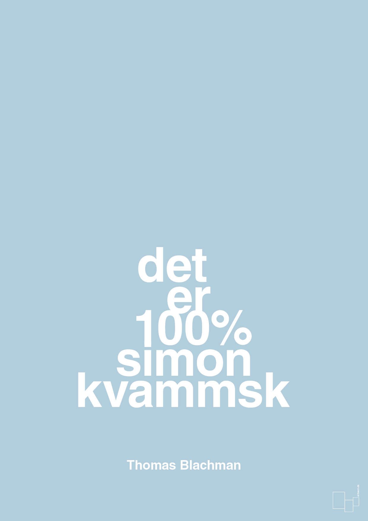 plakat: det er 100% simon kvammsk - heavenly blue-Musiker-A1two3