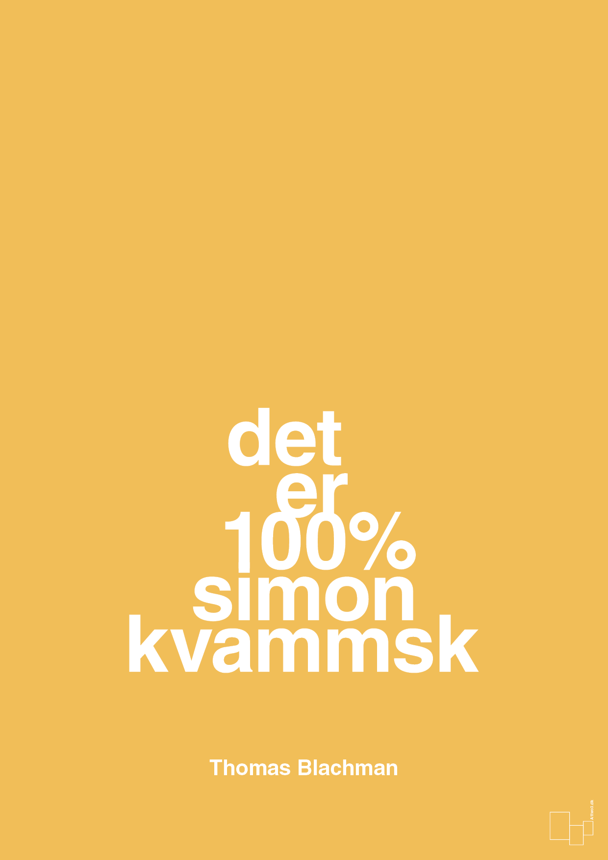 plakat: det er 100% simon kvammsk - honeycomb-Musiker-A1two3