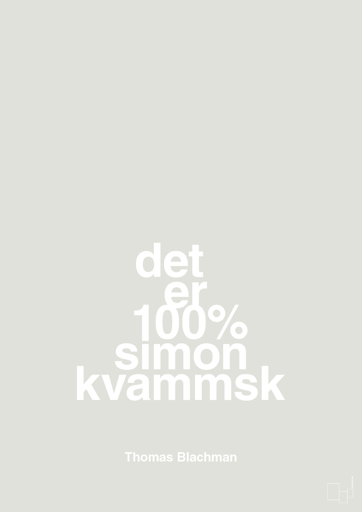 plakat: det er 100% simon kvammsk - painters white-Musiker-A1two3