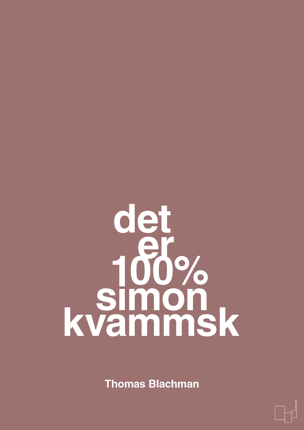 plakat: det er 100% simon kvammsk - plum-Musiker-A1two3