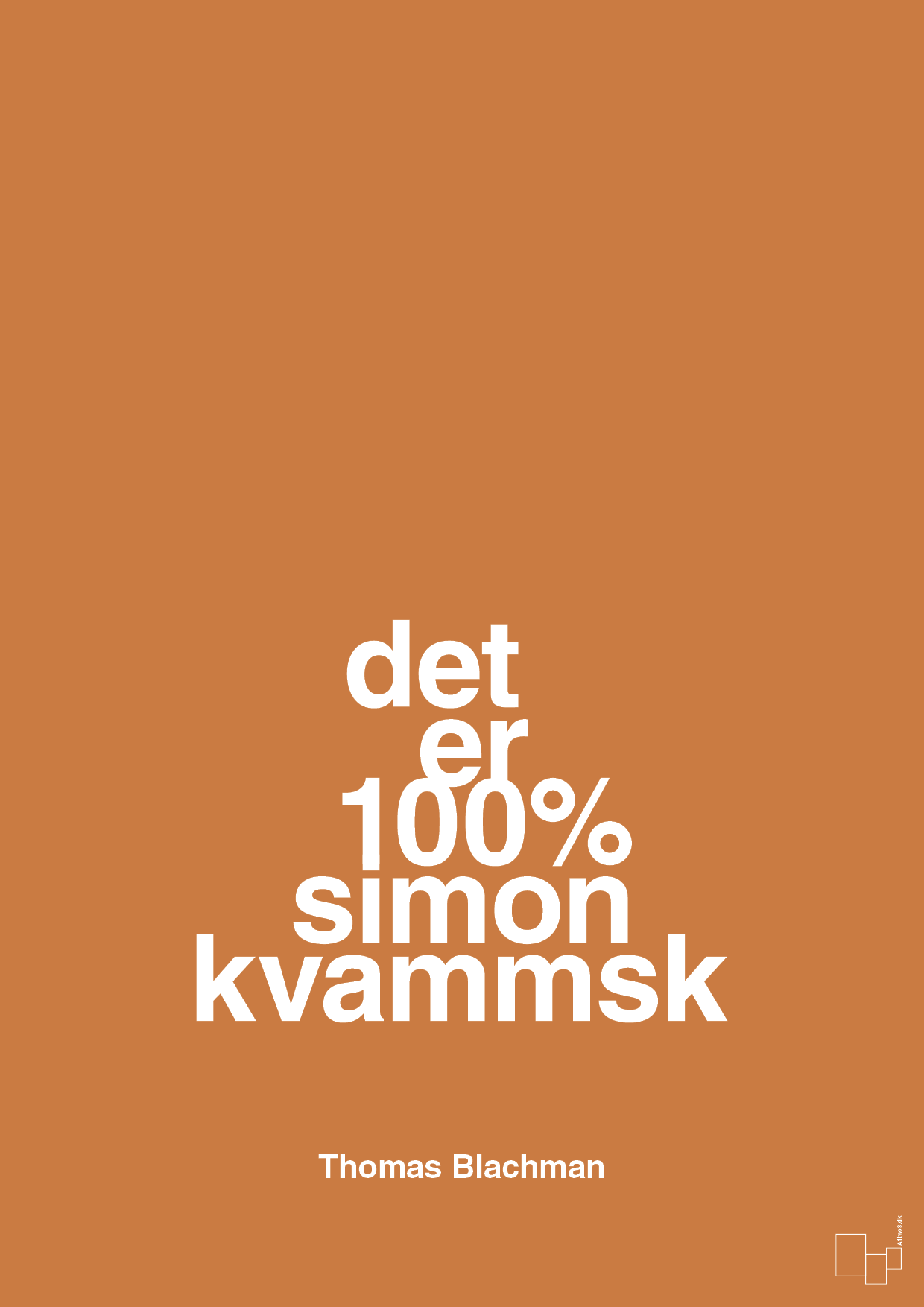 plakat: det er 100% simon kvammsk - rumba orange-Musiker-A1two3