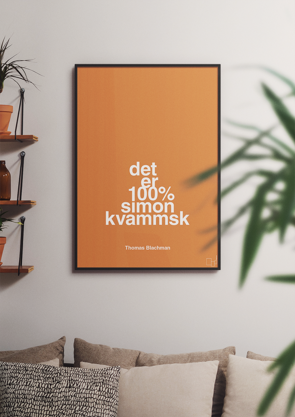plakat: det er 100% simon kvammsk - graphic charcoal-Musiker-A1two3