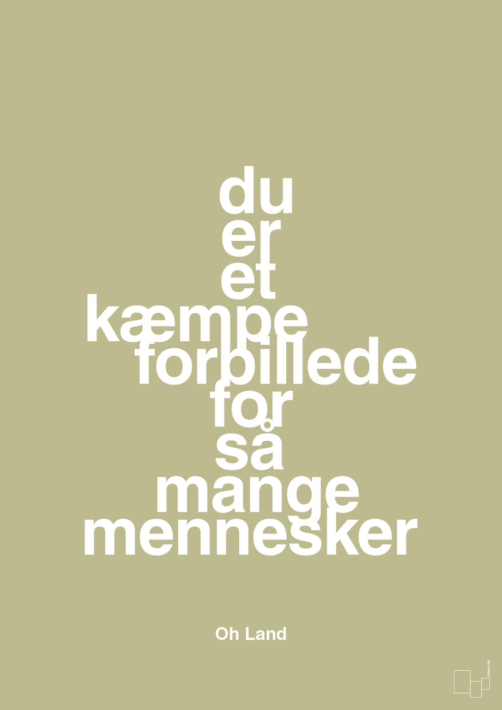 plakat: du er et kæmpe forbillede for så mange mennesker - back to nature-Musiker-A1two3