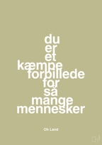 plakat: du er et kæmpe forbillede for så mange mennesker - back to nature-Musiker-A1two3