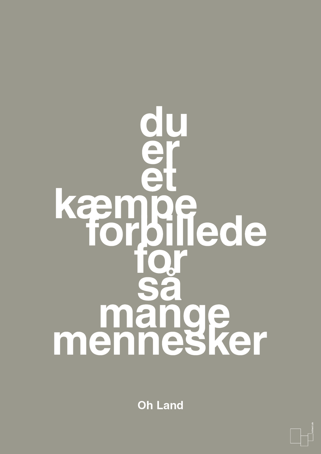 plakat: du er et kæmpe forbillede for så mange mennesker - battleship gray-Musiker-A1two3