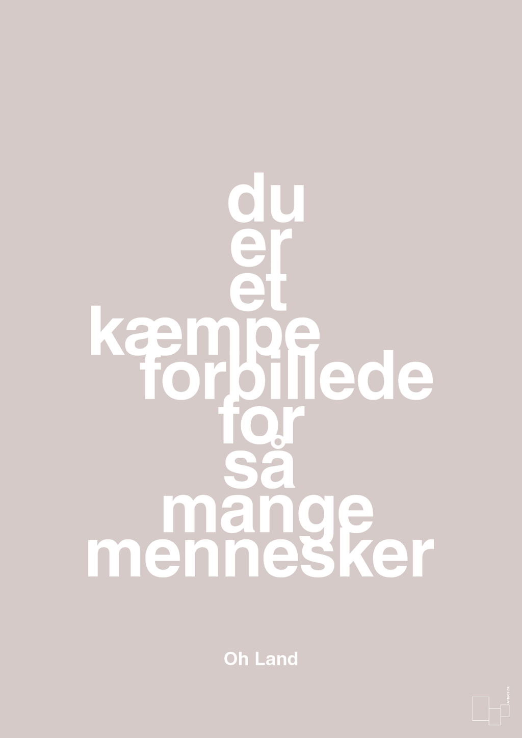 plakat: du er et kæmpe forbillede for så mange mennesker - broken beige-Musiker-A1two3