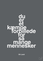 plakat: du er et kæmpe forbillede for så mange mennesker - graphic charcoal-Musiker-A1two3