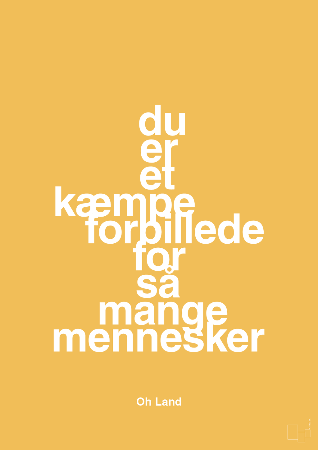 plakat: du er et kæmpe forbillede for så mange mennesker - honeycomb-Musiker-A1two3