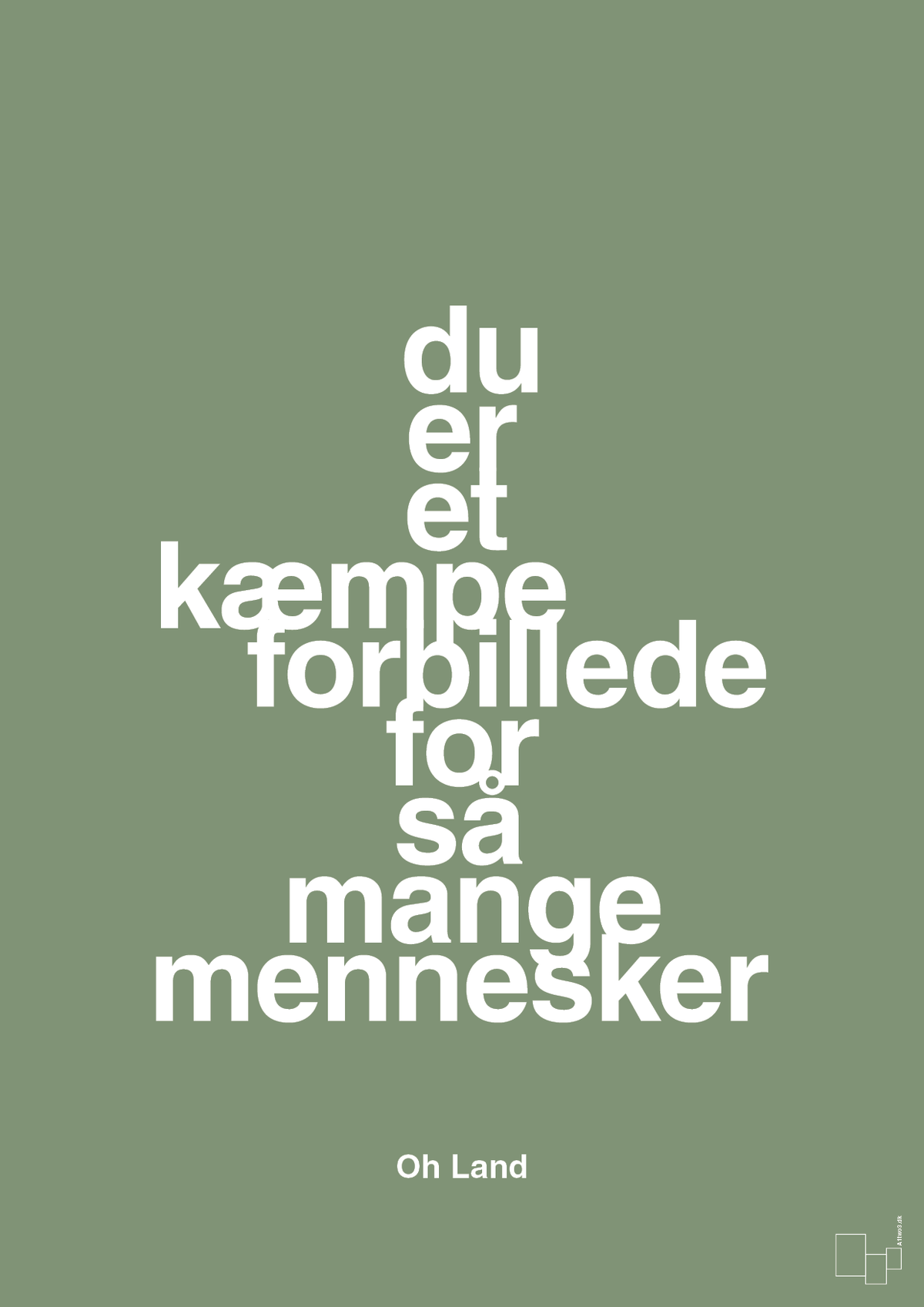 plakat: du er et kæmpe forbillede for så mange mennesker - jade-Musiker-A1two3