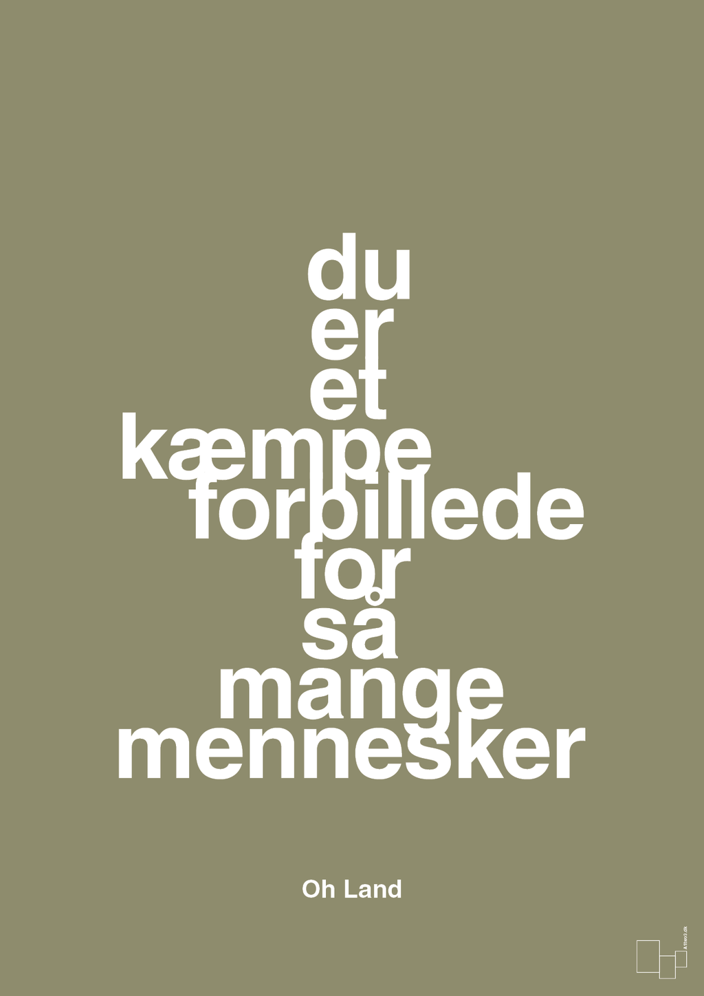 plakat: du er et kæmpe forbillede for så mange mennesker - misty forrest-Musiker-A1two3