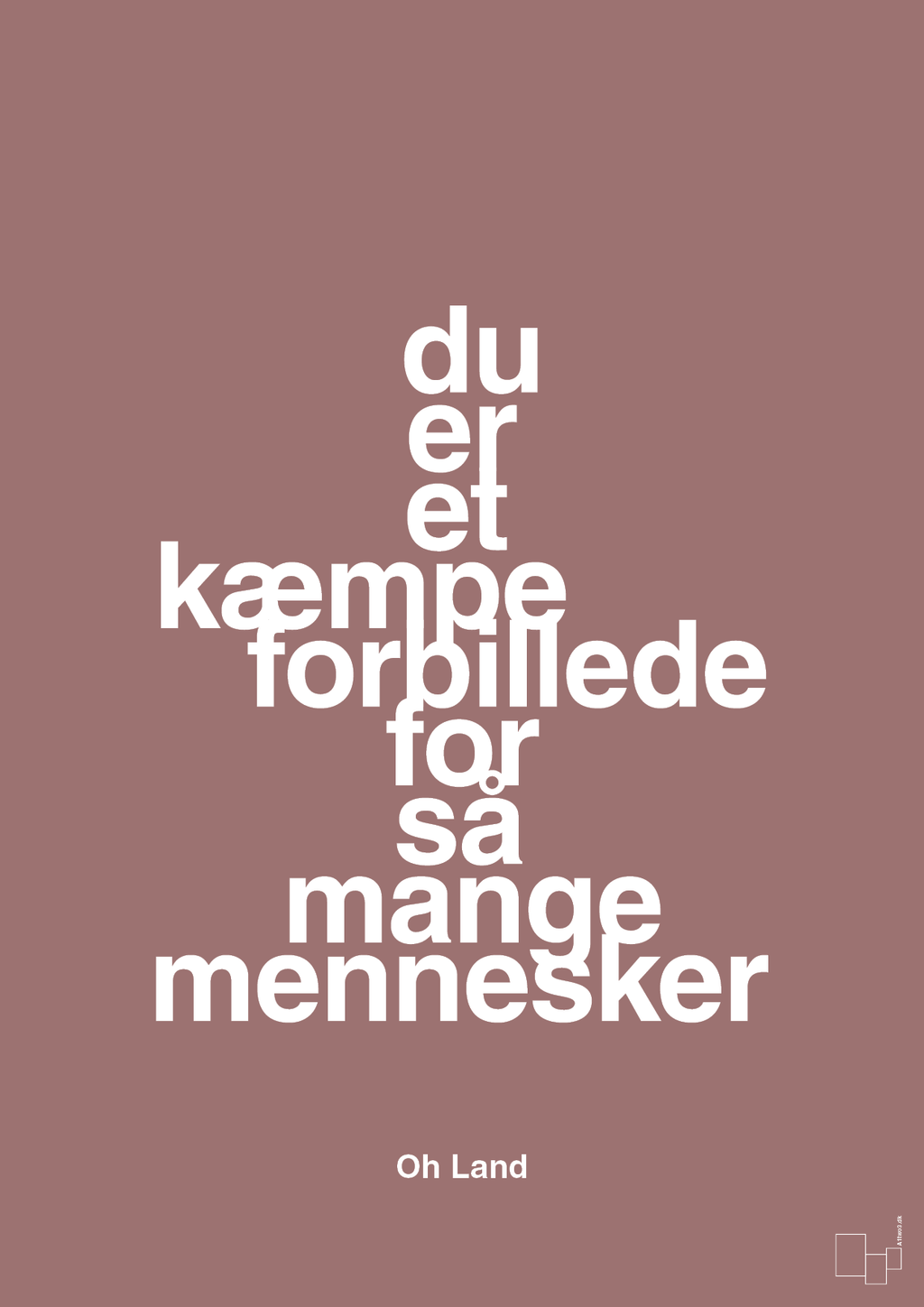 plakat: du er et kæmpe forbillede for så mange mennesker - plum-Musiker-A1two3