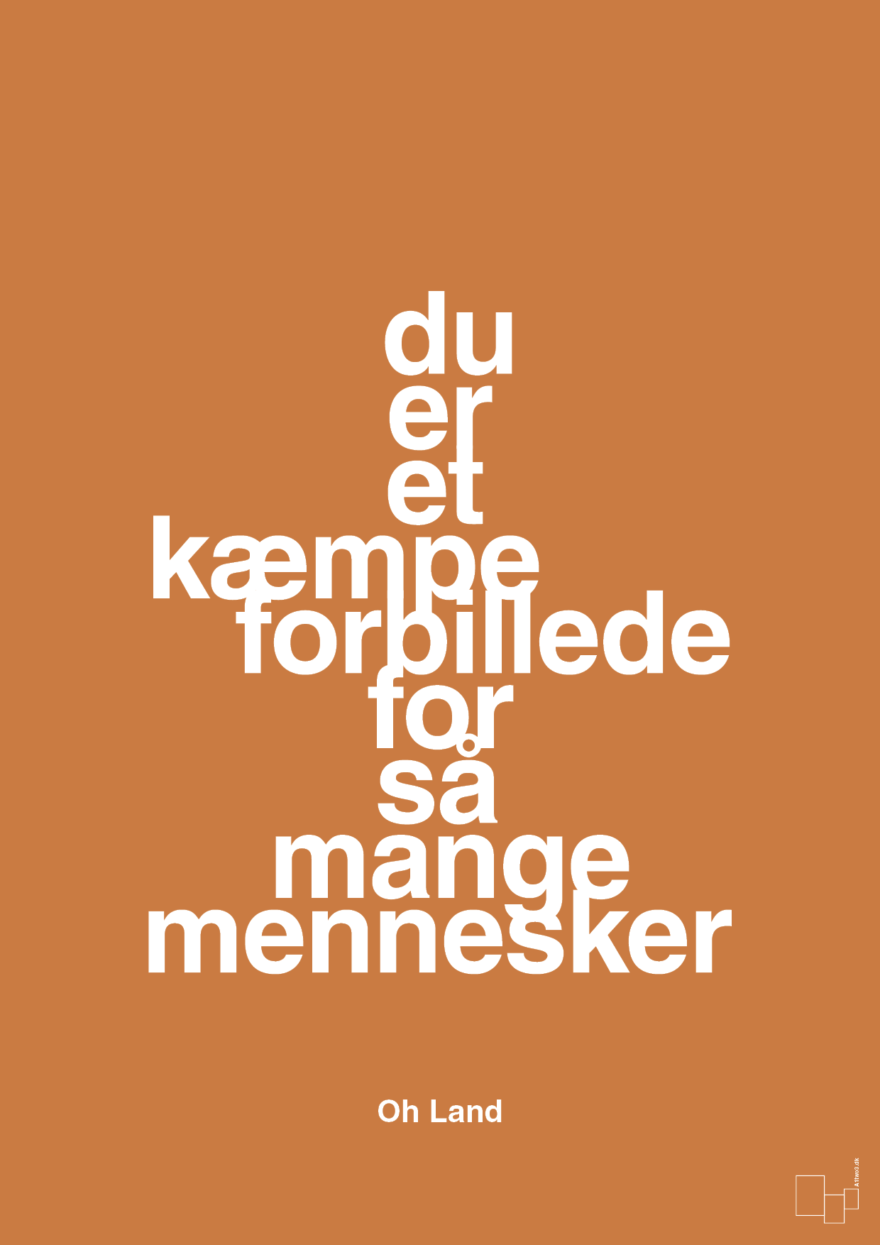 plakat: du er et kæmpe forbillede for så mange mennesker - rumba orange-Musiker-A1two3