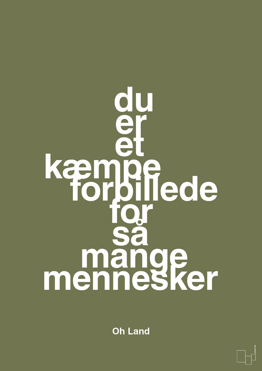 plakat: du er et kæmpe forbillede for så mange mennesker - secret meadow-Musiker-A1two3