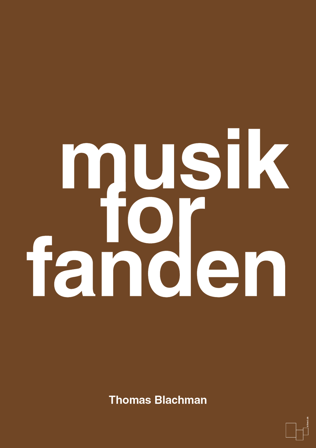plakat: musik for fanden - dark brown-Musiker-A1two3