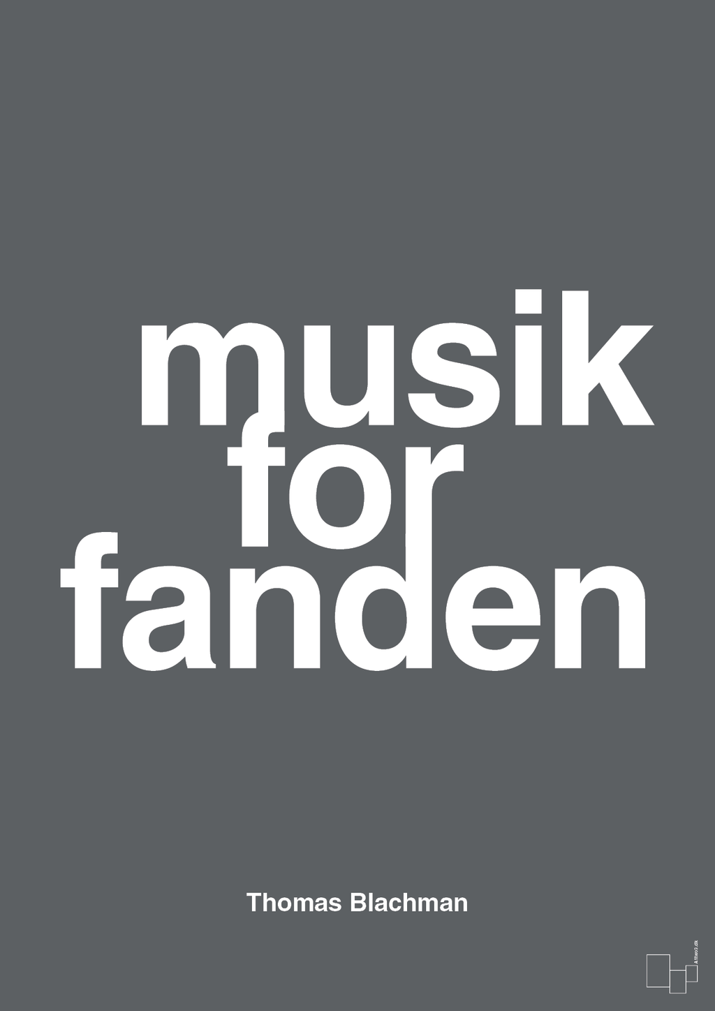 plakat: musik for fanden - graphic charcoal-Musiker-A1two3