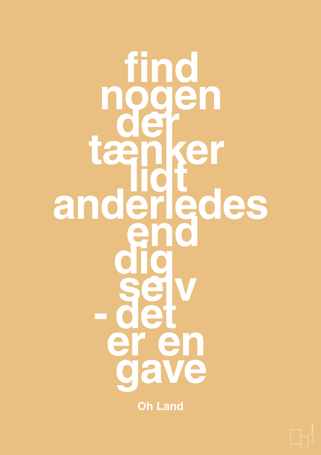 plakat: find nogen der tænker lidt anderledes end dig selv det er en gave - charismatic-Musiker-A1two3